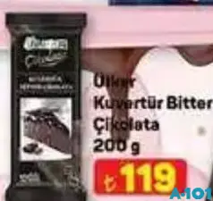 ÜLKER KUVERTÜR BİTTER ÇİKOLATA 200 G ÜLKER KUVERTÜR BİTTER ÇİKOLATA 200 G